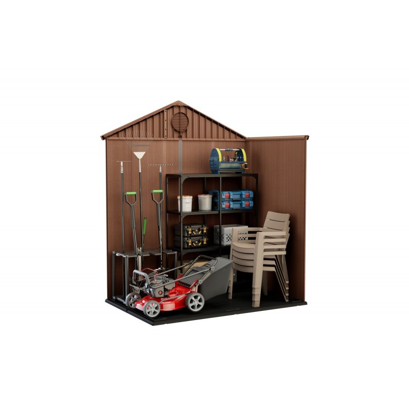 Keter Resin Garden Shed DARWIN 6x4 Wood with Front Windows