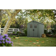 Keter DARWIN 6x6 Green Resin Garden Shed with Front Windows