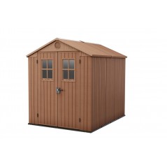 Keter Resin Garden Shed DARWIN 6x8 Wood with Front Windows