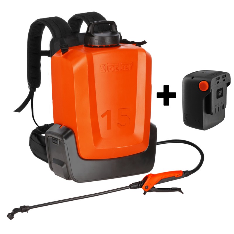 PROMO Stocker Kit Trattamento Pompa 15 L + Batteria 2,6 Ah