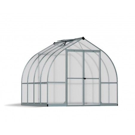 Canopia Belle Serre de Jardin Double Couche en Polycarbonate 244X244X219 cm Argent