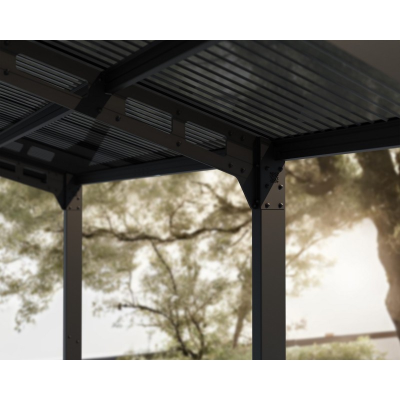 Canopia Sydney Carport in Alluminio 3 X 6 m Nero