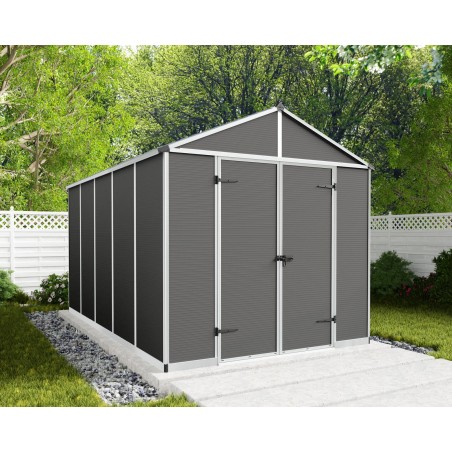 Canopia Rubicon Casetta Da Giardino in Policarbonato Ultra Resistente 377X237X235 cm Grigio Scuro