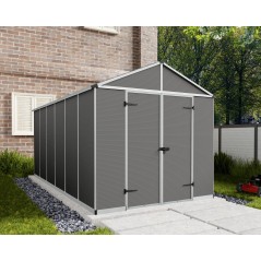 Canopia Rubicon Casetta Da Giardino in Policarbonato Ultra Resistente 452X237X235 cm Grigio Scuro