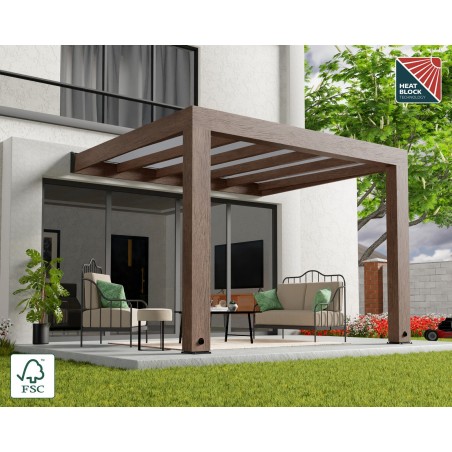 Canopia Helsinki Pergola 3 X 3.4 m Cedar Wood Pergola