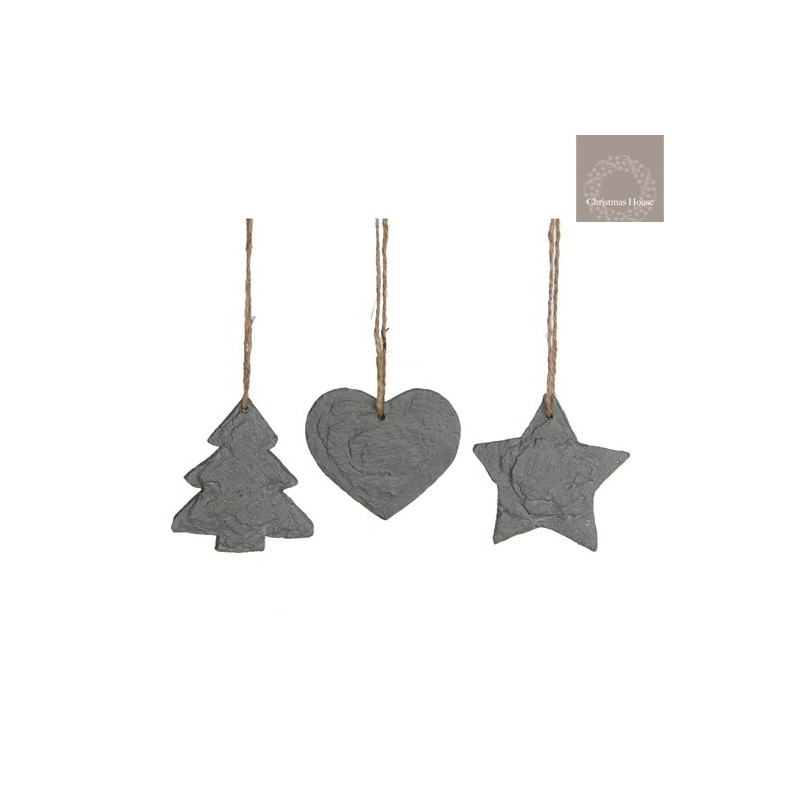 Star Heart Tree In Grey. Single piece