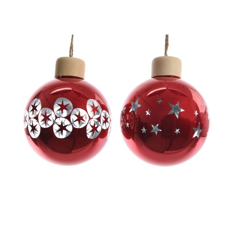 Glass Christmas ball Dim. 8 cm. Single piece