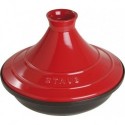 Tajine en fonte 28 cm rouge avec couvercle en céramique