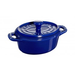 Oval Mini Cocotte 11 cm Dark Blue in Ceramic