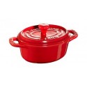 Oval Mini Cocotte 11 cm Red in Ceramic