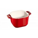 Ceramic Mini Ramekin Square 8 cm Red Set of 2