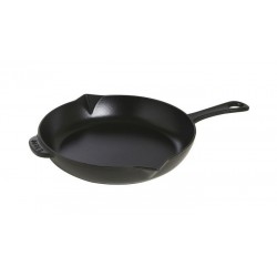 Frying Pan with Handle 26 cm Black in Cast Iron