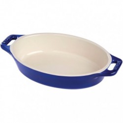 Dark Blue Oval Gratin Dish 44 cm in Ceramic