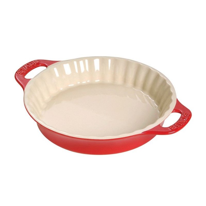 Round Cake Tin 17 cm Red in Ceramic