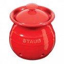 Garlic Pot 11 cm Red in Ceramic