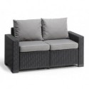 Keter 2 Seater Sofa CALIFORNIA Graphite