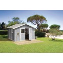 Garden Shed in Resin DECO 11 LIGHT GRAY Grosfillex