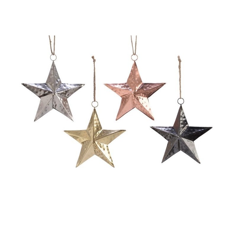 Stars to hang in metal dim 15x15x5 cm Single Piece