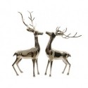 Silver metal deer dim 85 cm Single Piece