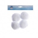 Snow globes White dim 10 cm Box of 4