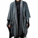 Gaby Throw Warm Cape 125 x 175 cm Dark Gray Color