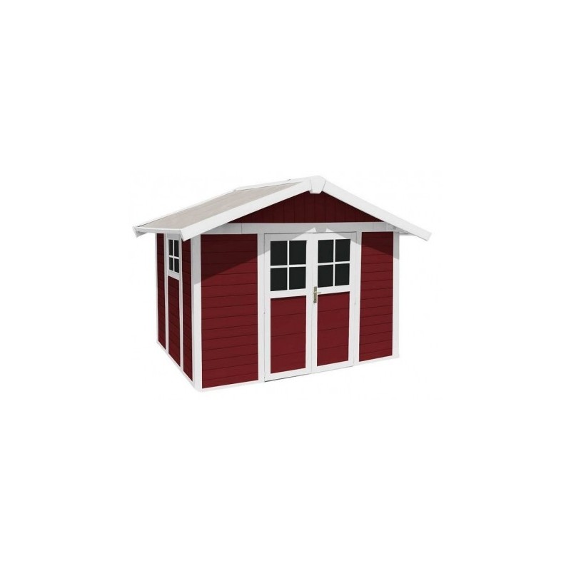 Garden Shed in Resin DECO 7 RED Grosfillex