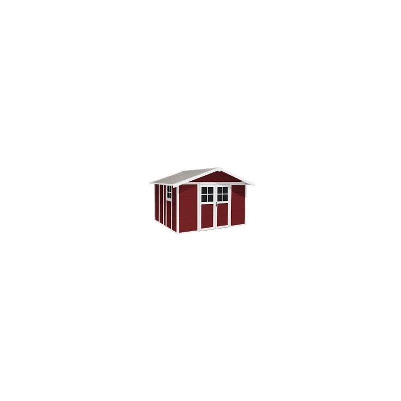 Garden Shed in Resin DECO 11 RED Grosfillex