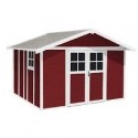 Garden Shed in Resin DECO 11 RED Grosfillex