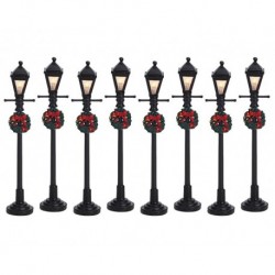 Gas Lantern Street Lamp Set of 8 Cod. 64500 PRODOTTO CON DIFETTI