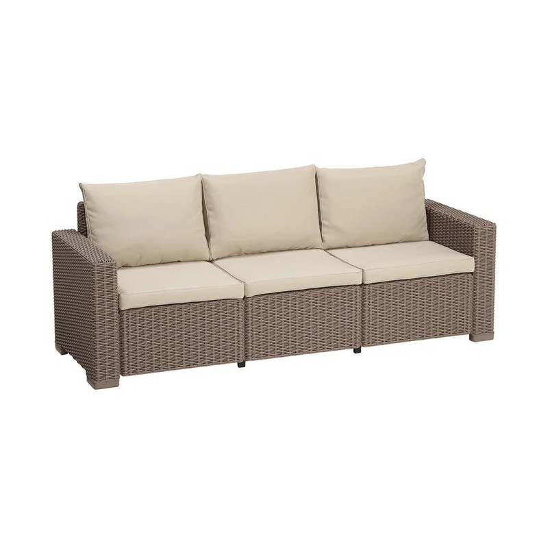 Keter 3 Seater Sofa CALIFORNIA Cappuccino