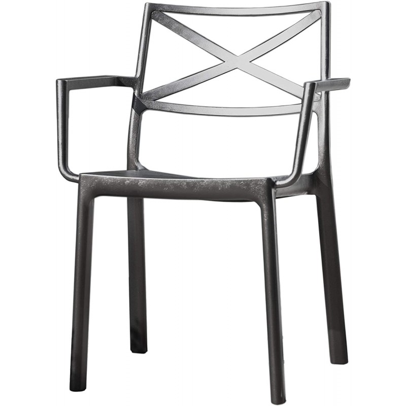 Keter METALIX Chair Dark Metal Effect