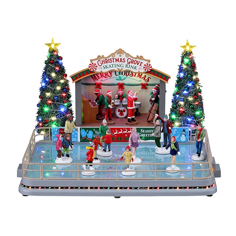 Christmas Grove Skating Rink con Alimentatore 4.5V Cod. 14870 PRODOTTO CON DIFETTI