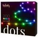 Twinkly DOTS Striscia 10 m 200 Led RGB BT + WiFi Cavo Nero