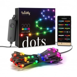 Twinkly DOTS Strip 10 m 200 Led RGB BT + WiFi Black Cable