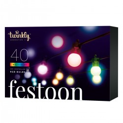 Twinkly FESTOON Luci per Festa 20 m 40 Sfere RGB BT + WiFi