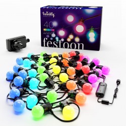 Twinkly FESTOON Party Lights 20 m 40 RGB Balls BT + WiFi