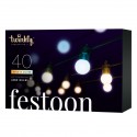 Twinkly FESTOON Luci per Festa 20 m 40 Sfere AWW BT + WiFi