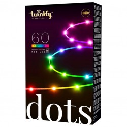 Twinkly DOTS Striscia 3 m 60 Led RGB BT + WiFi Cavo Trasparente