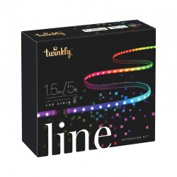 Twinkly LINE Striscia 1.5 m 90 Led RGB BT + Wifi - Extension Kit - Cavo Bianco