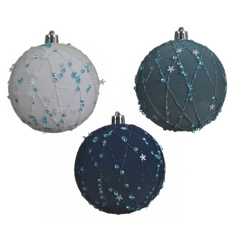 Velvet ball with beads and sequins 8 cm. Single piece