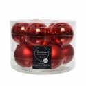 Glass Christmas Baubles Diam 6 cm Set of 10