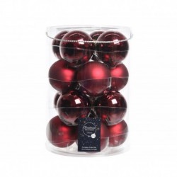 Hanging glass Christmas balls 8 cm Red. Sep 16