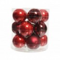 Hanging glass Christmas balls 6 cm Red. Sep 15