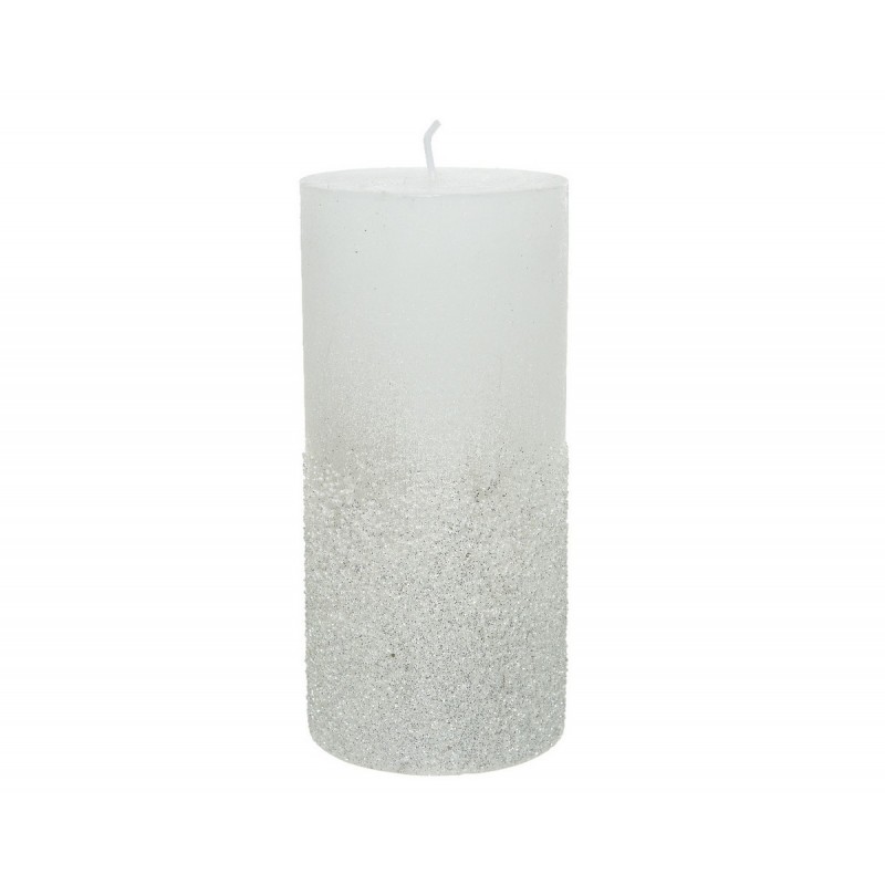 Candle decorated with glitter 15cm.