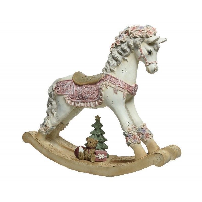 Rocking horse in resin 47 cm.