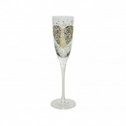 Glass goblet with heart print 25.5 cm