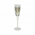 Glass goblet with heart print 25.5 cm