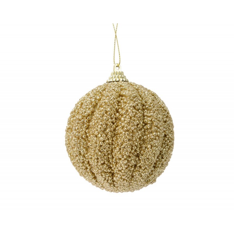 Ball to hang with glitter 8 cm.