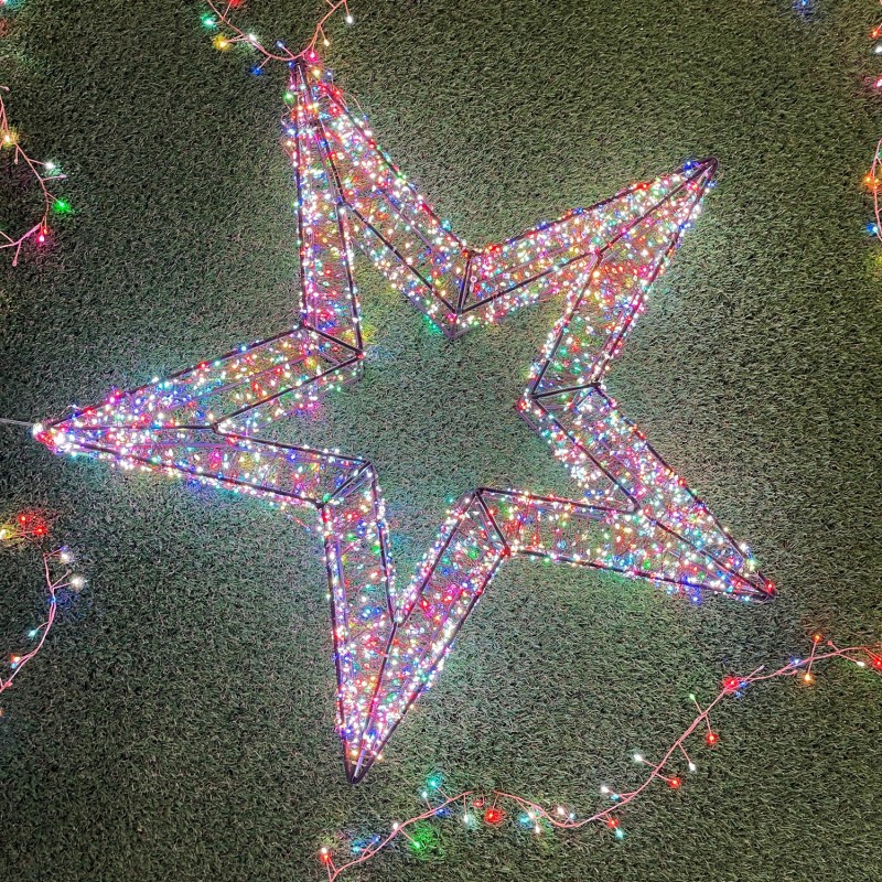 Brown 3D Star Ø 55cm HDM 2000 MicroLED MULTIFLASH RGB