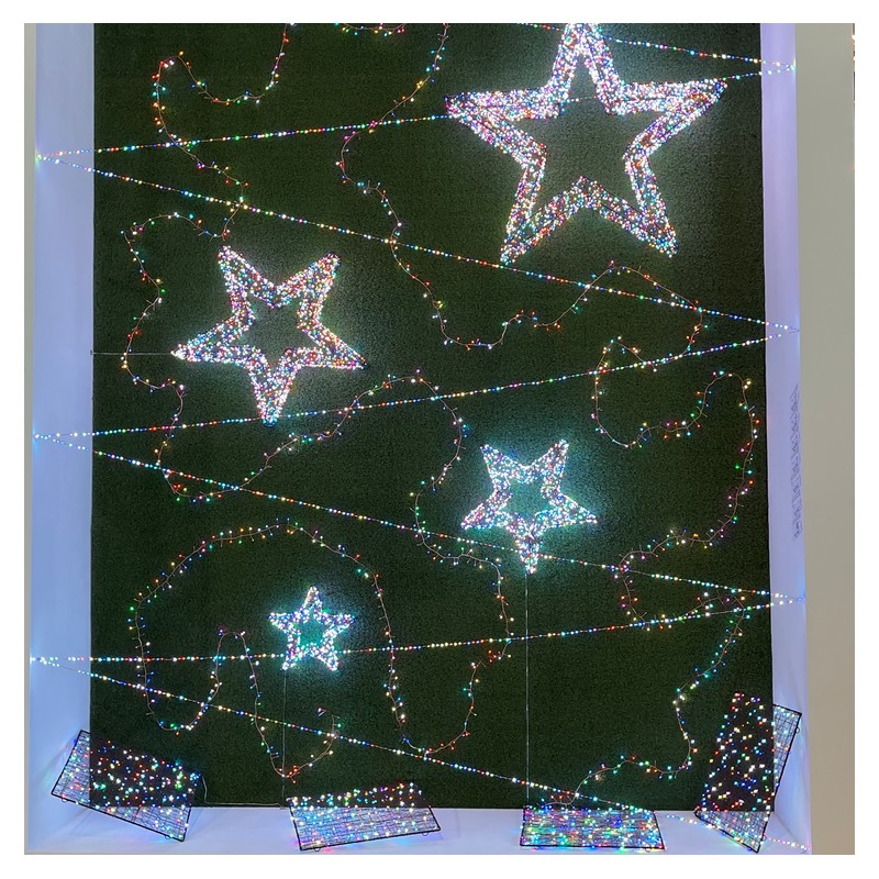 Brown 3D Star Ø 55cm HDM 2000 MicroLED MULTIFLASH RGB